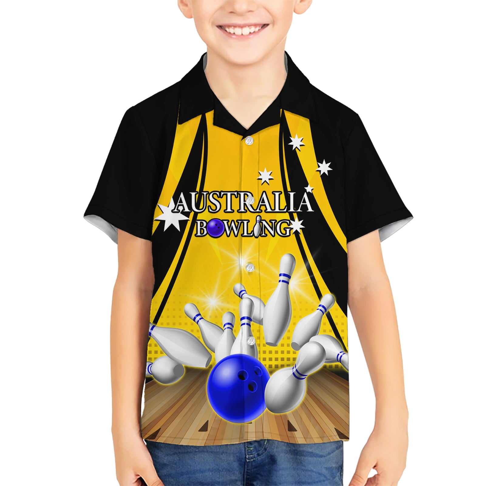 Australia Bowling Hawaiian Shirt I Am A Bowling Pin Curve Style - Vibe Hoodie Shop