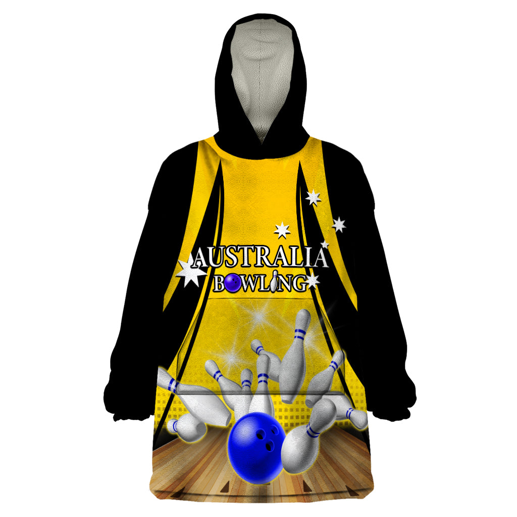 Australia Bowling Wearable Blanket Hoodie I Am A Bowling Pin Curve Style - Vibe Hoodie Shop