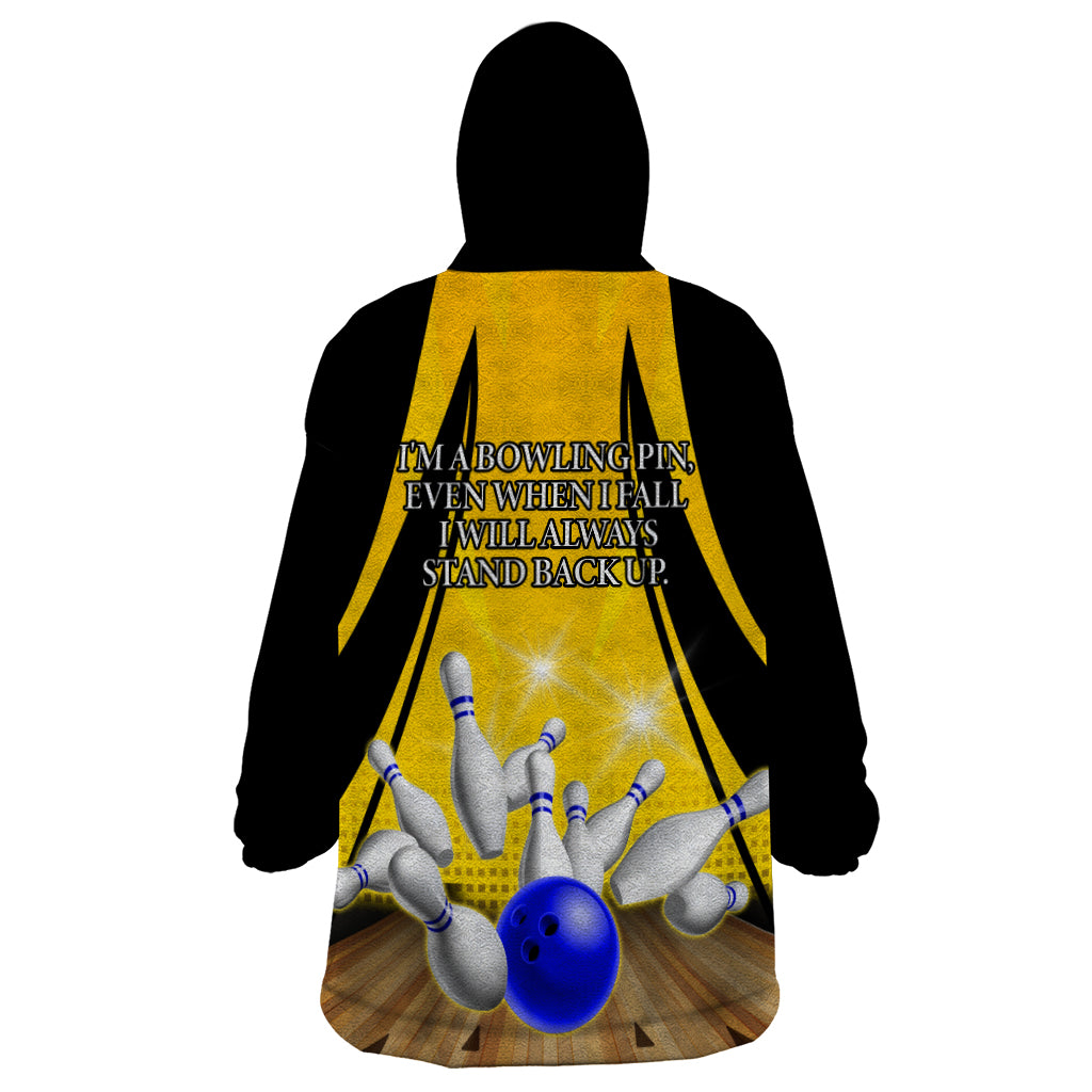 Australia Bowling Wearable Blanket Hoodie I Am A Bowling Pin Curve Style - Vibe Hoodie Shop