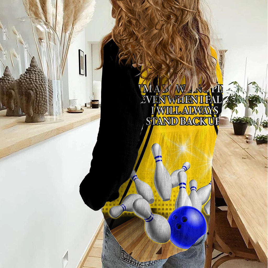 Australia Bowling Women Casual Shirt I Am A Bowling Pin Curve Style - Vibe Hoodie Shop