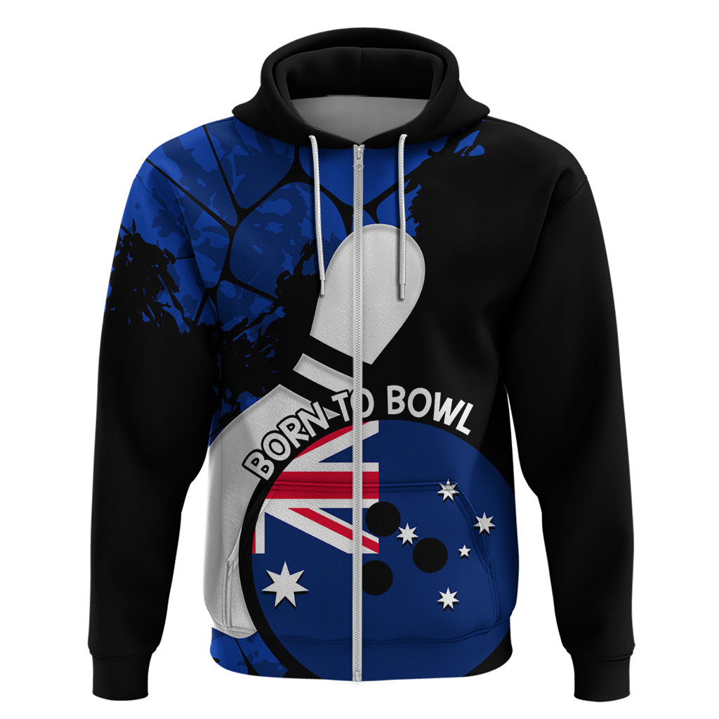 Personalised Australia Bowling Born To Bowl Hoodie Grunge Style - Vibe Hoodie Shop