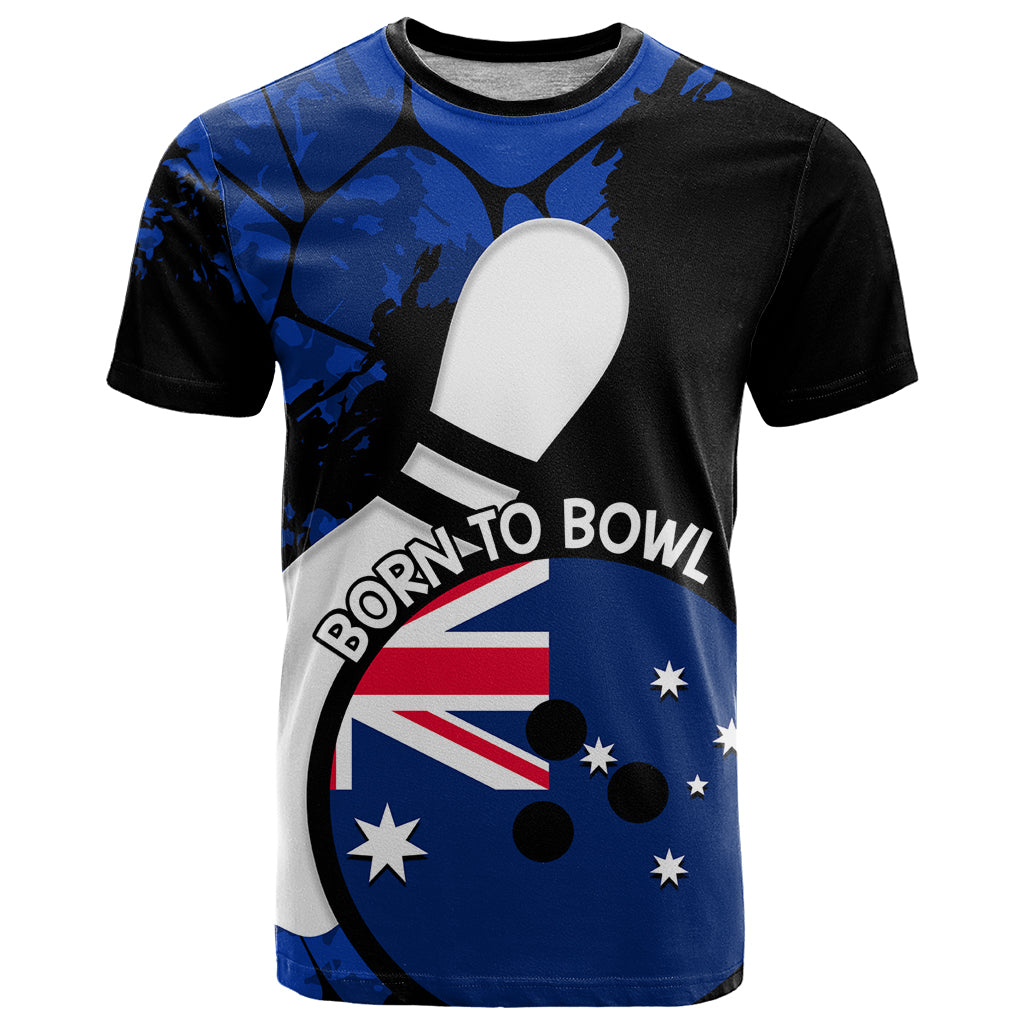 Personalised Australia Bowling Born To Bowl T Shirt Grunge Style - Vibe Hoodie Shop