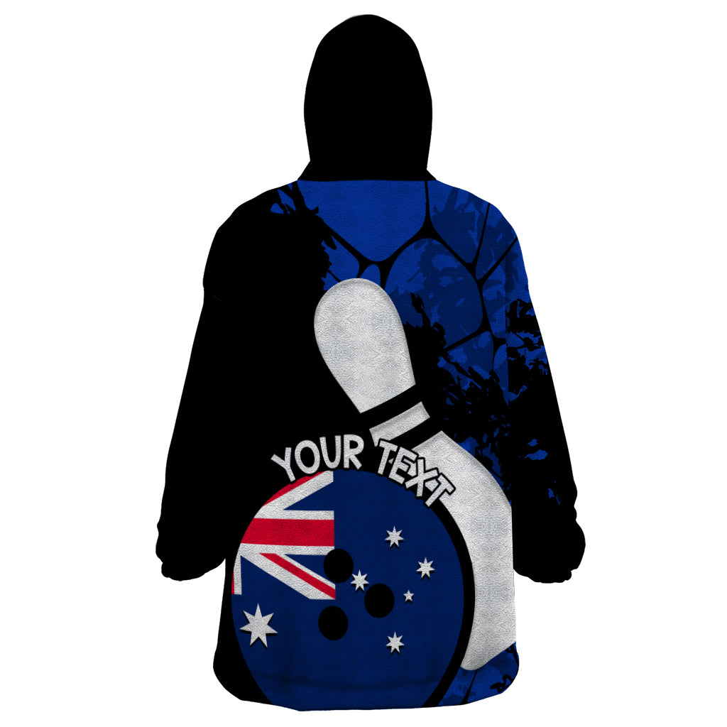 Personalised Australia Bowling Born To Bowl Wearable Blanket Hoodie Grunge Style - Vibe Hoodie Shop