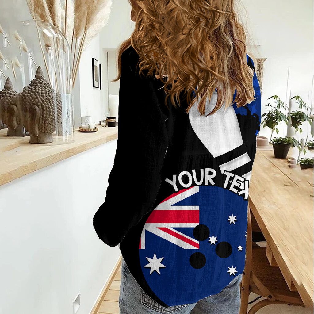 Personalised Australia Bowling Born To Bowl Women Casual Shirt Grunge Style - Vibe Hoodie Shop