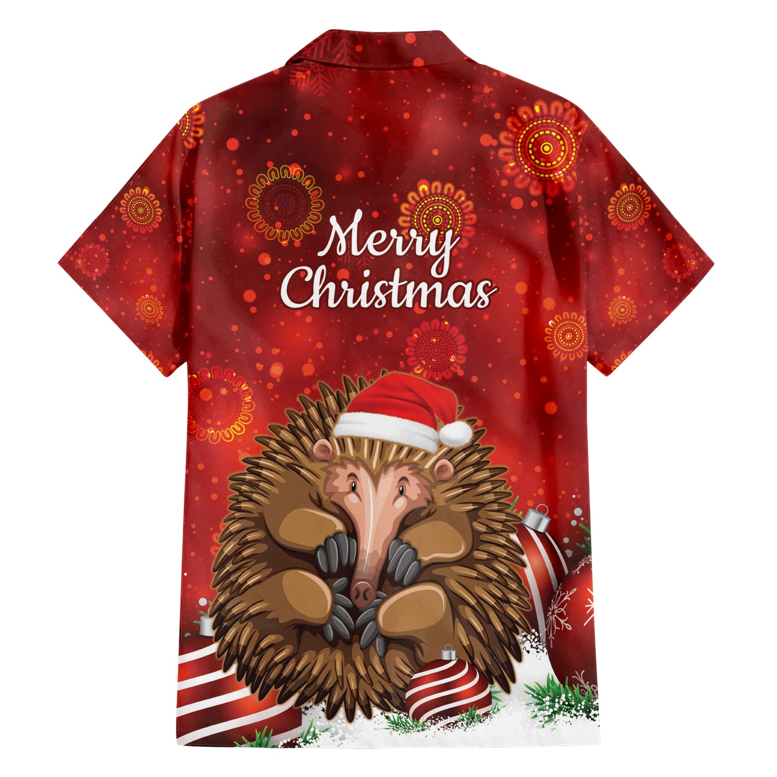 Australia Christmas In July Hawaiian Shirt Echidna Santa Claus - Vibe Hoodie Shop