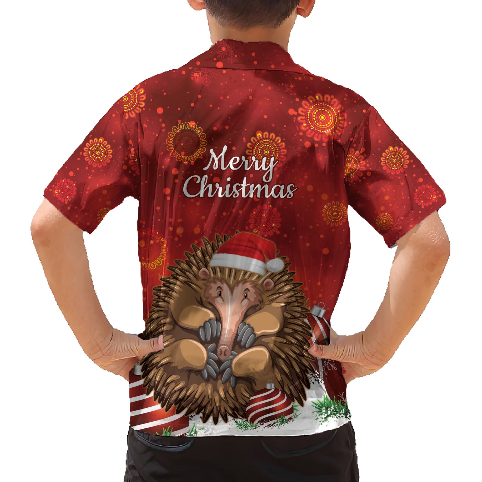 Australia Christmas In July Hawaiian Shirt Echidna Santa Claus - Vibe Hoodie Shop