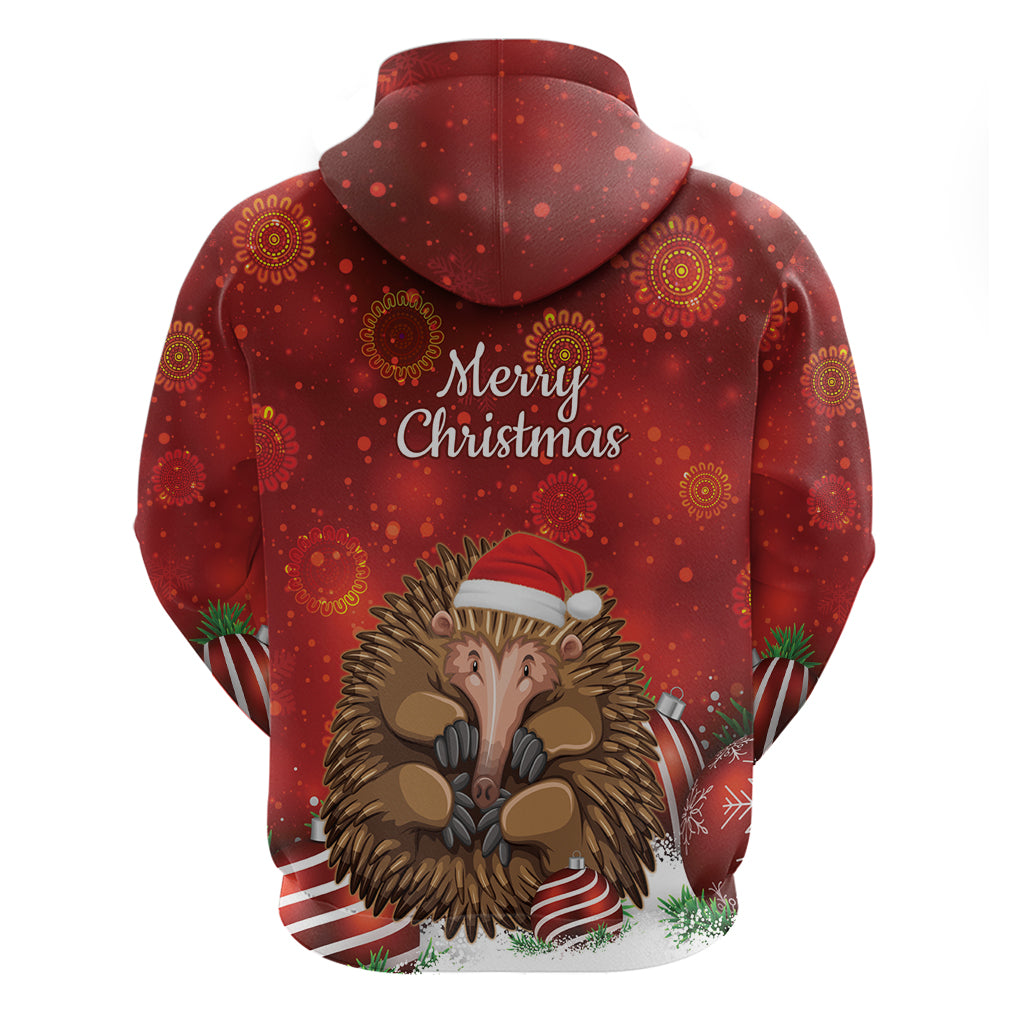 Australia Christmas In July Hoodie Echidna Santa Claus - Vibe Hoodie Shop