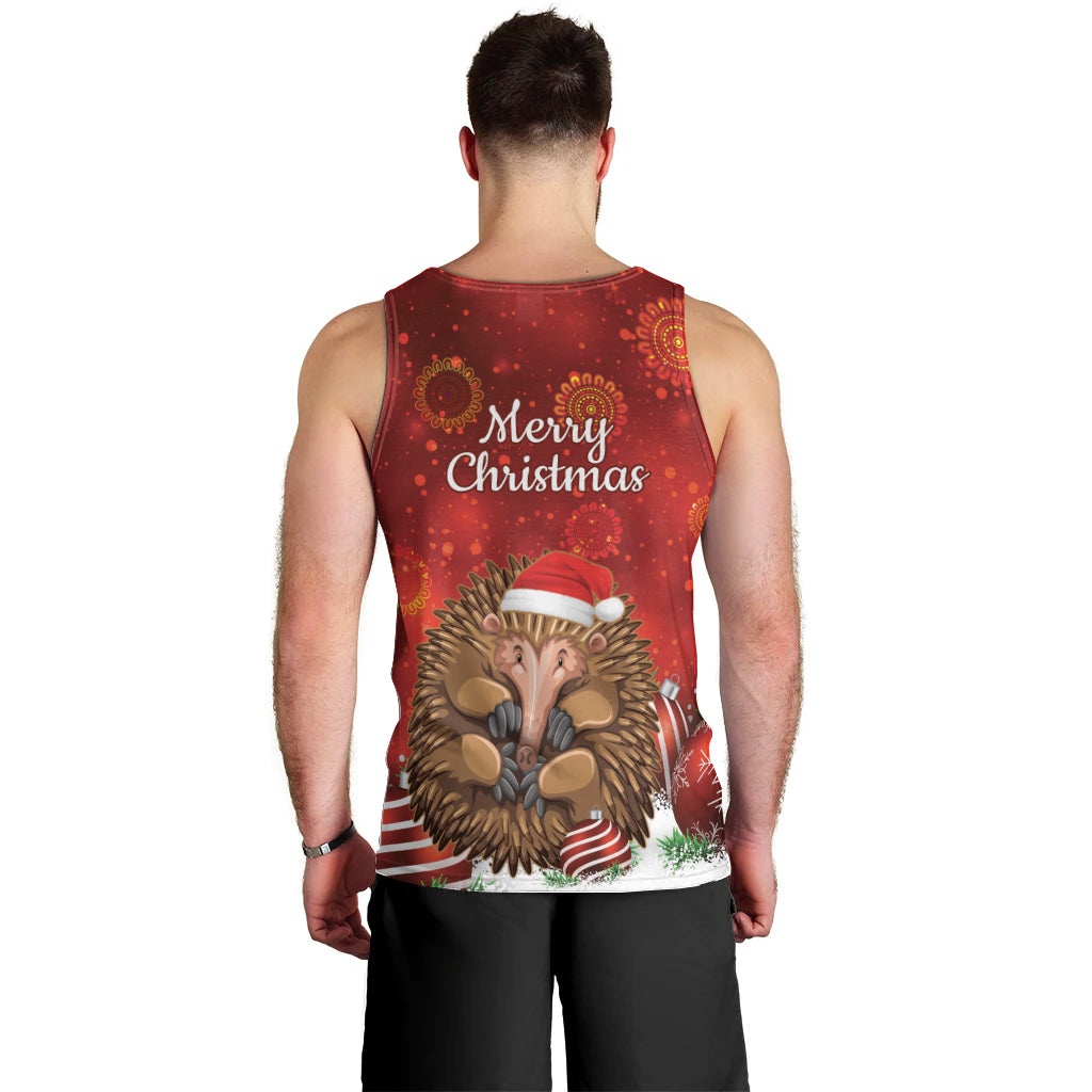 Australia Christmas In July Men Tank Top Echidna Santa Claus - Vibe Hoodie Shop