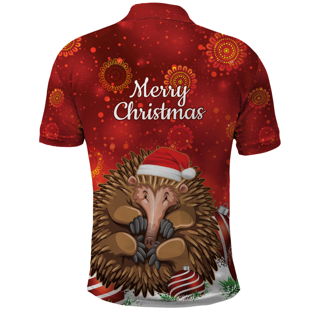 Australia Christmas In July Polo Shirt Echidna Santa Claus - Vibe Hoodie Shop