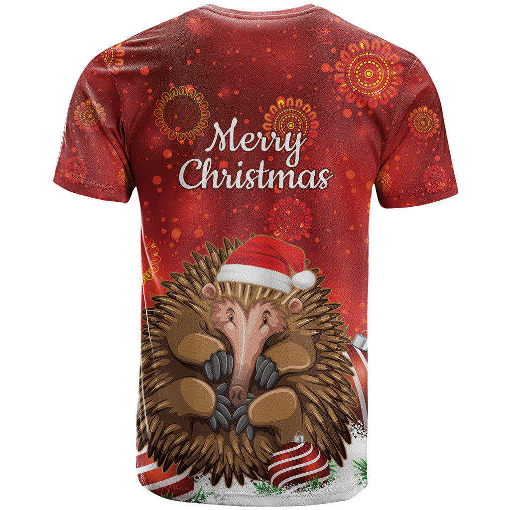 Australia Christmas In July T Shirt Echidna Santa Claus - Vibe Hoodie Shop