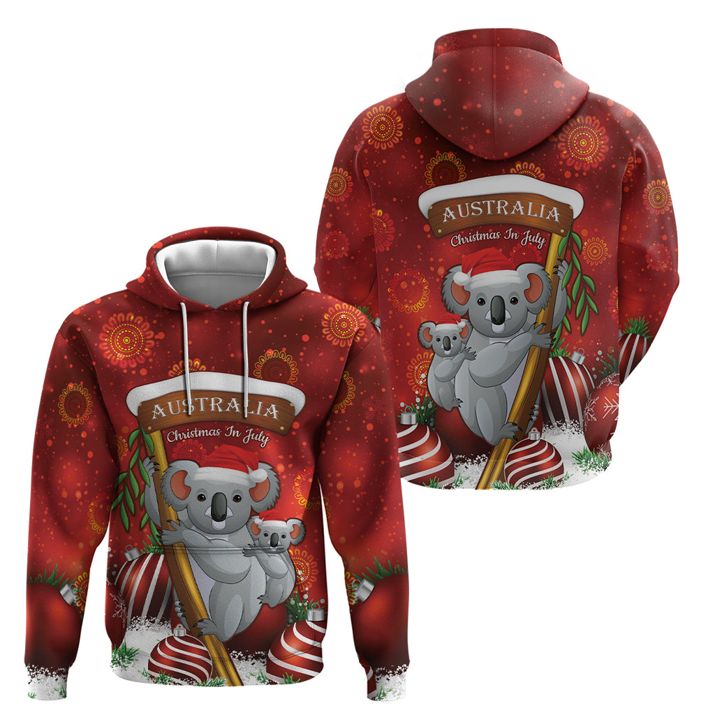 Australia Koala Hoodie Christmas In July - Red - Vibe Hoodie Shop