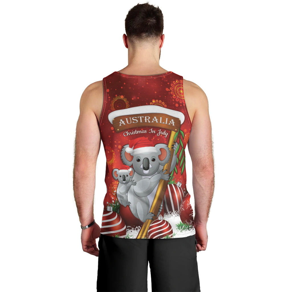 Australia Koala Men Tank Top Christmas In July - Red - Vibe Hoodie Shop