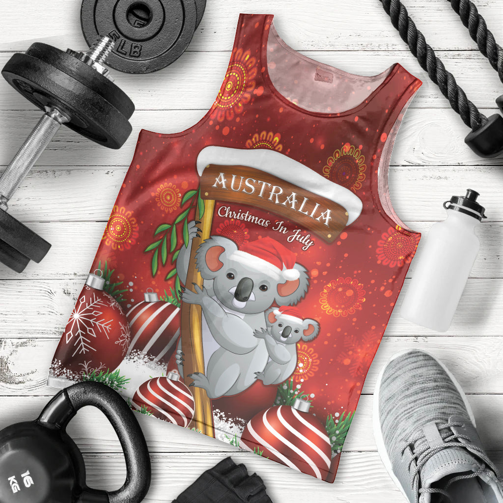 Australia Koala Men Tank Top Christmas In July - Red - Vibe Hoodie Shop