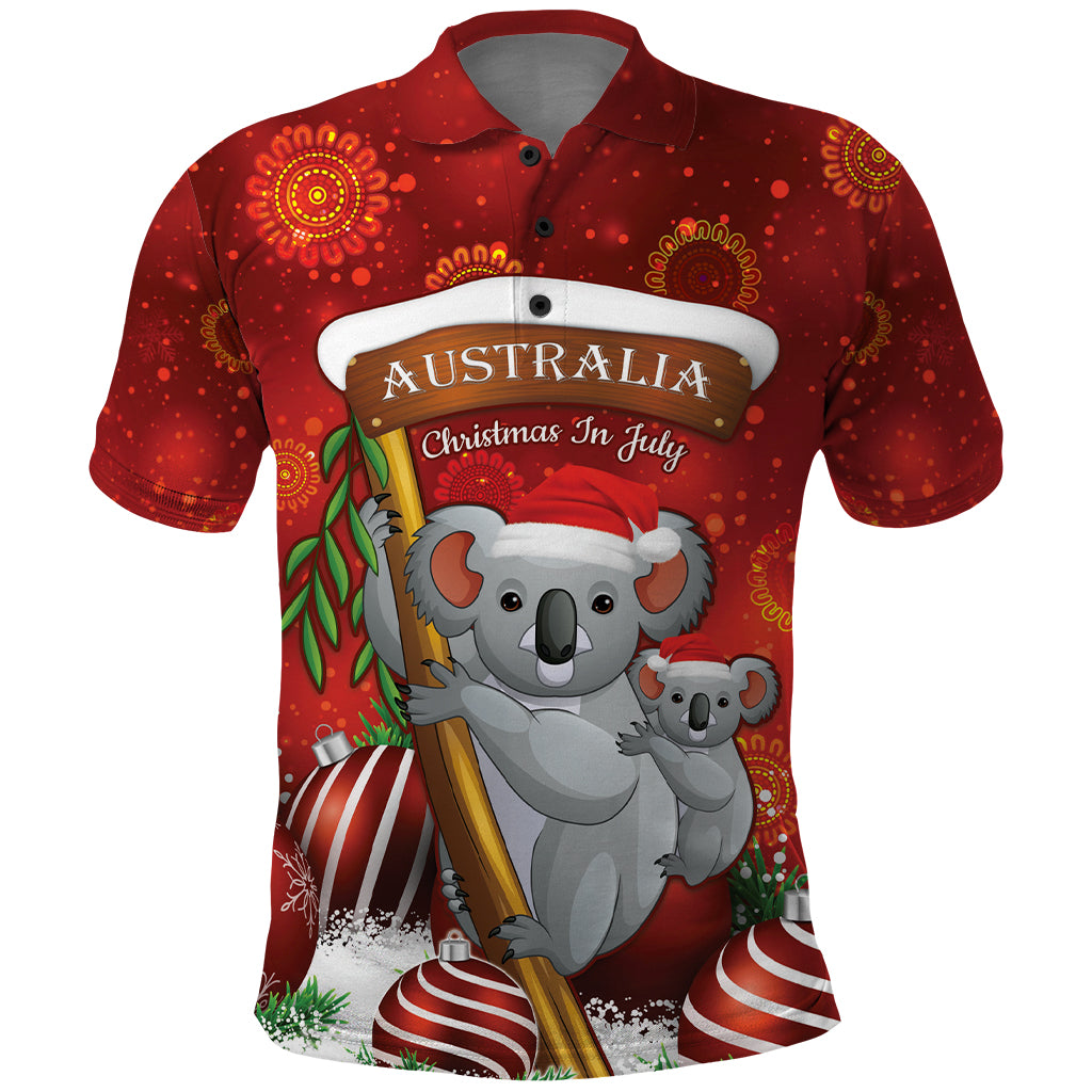 Australia Koala Polo Shirt Christmas In July - Red - Vibe Hoodie Shop