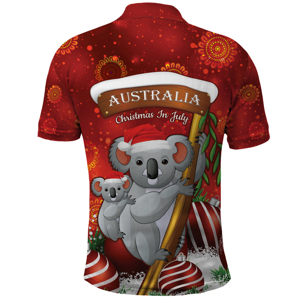 Australia Koala Polo Shirt Christmas In July - Red - Vibe Hoodie Shop