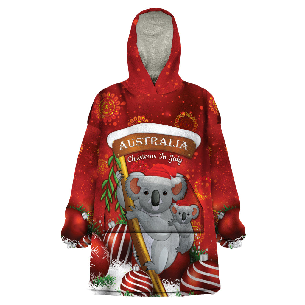 Australia Koala Wearable Blanket Hoodie Christmas In July - Red - Vibe Hoodie Shop