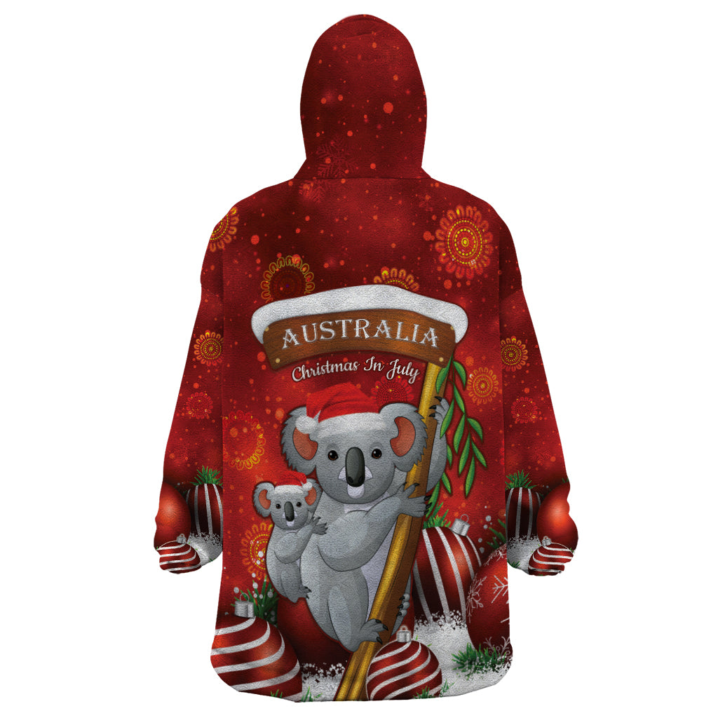 Australia Koala Wearable Blanket Hoodie Christmas In July - Red - Vibe Hoodie Shop