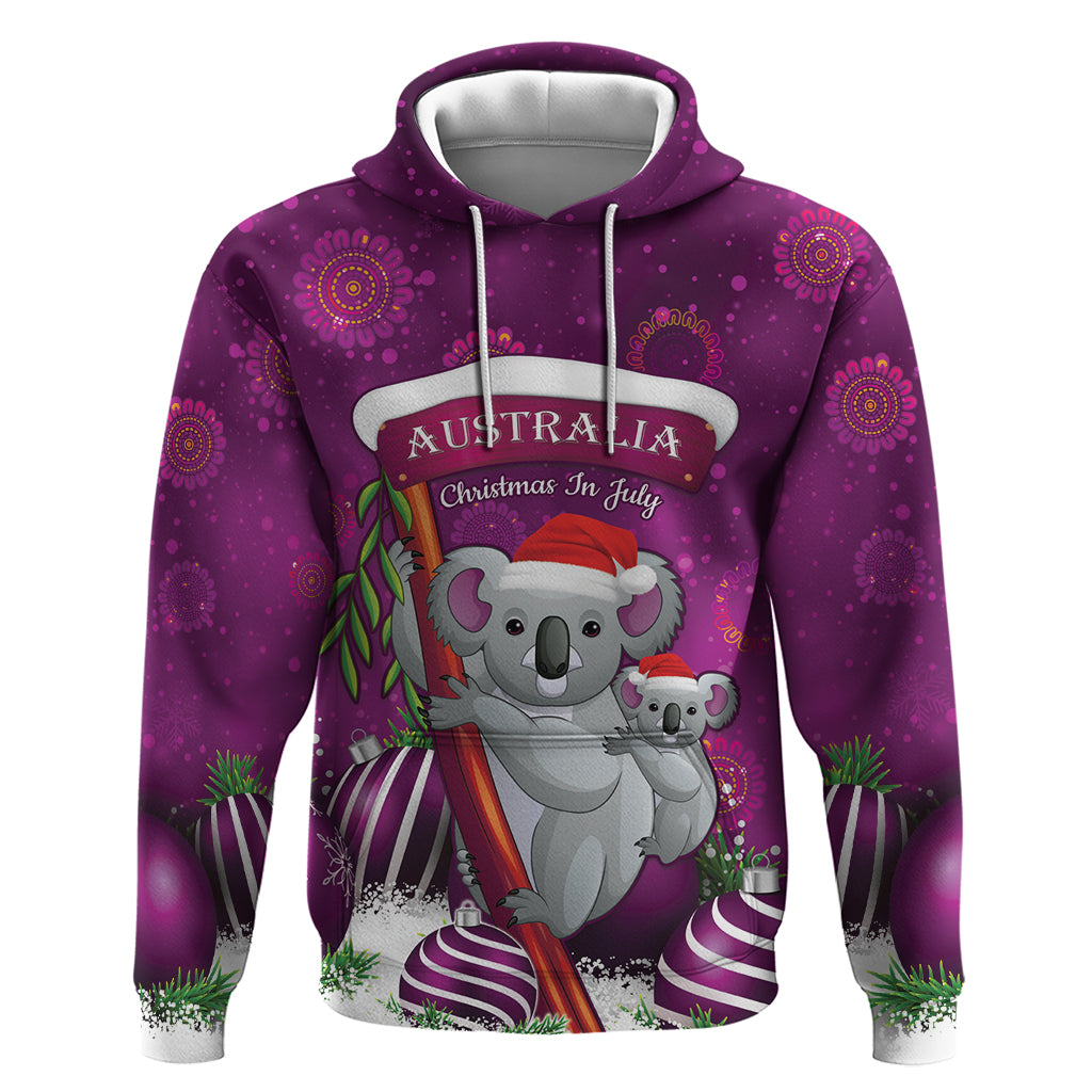 Australia Koala Hoodie Christmas In July - Purple - Vibe Hoodie Shop