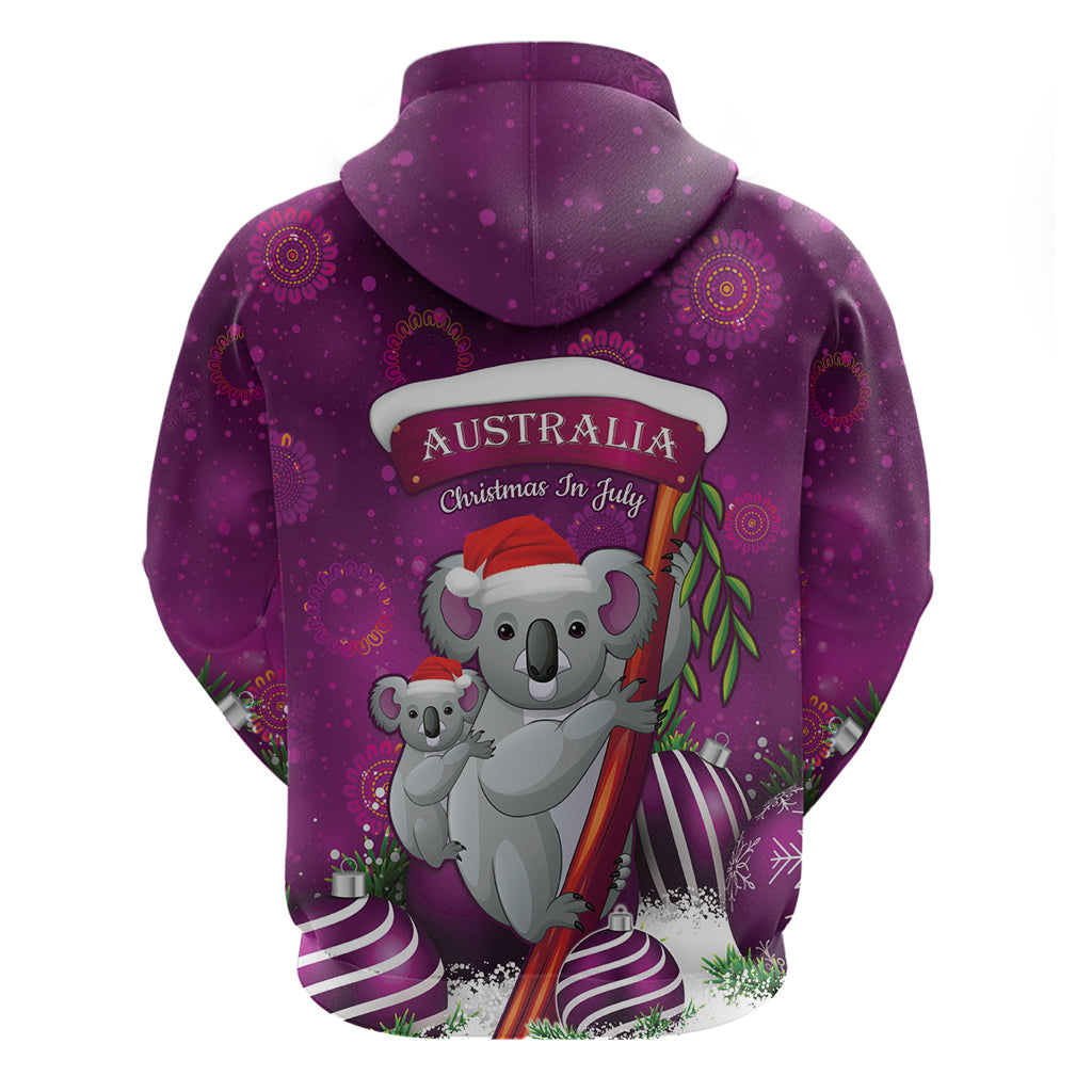 Australia Koala Hoodie Christmas In July - Purple - Vibe Hoodie Shop