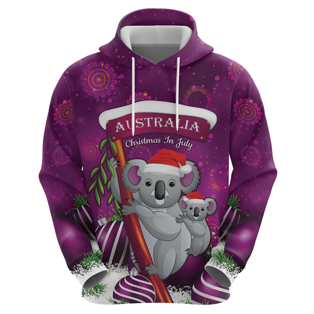 Australia Koala Hoodie Christmas In July - Purple - Vibe Hoodie Shop