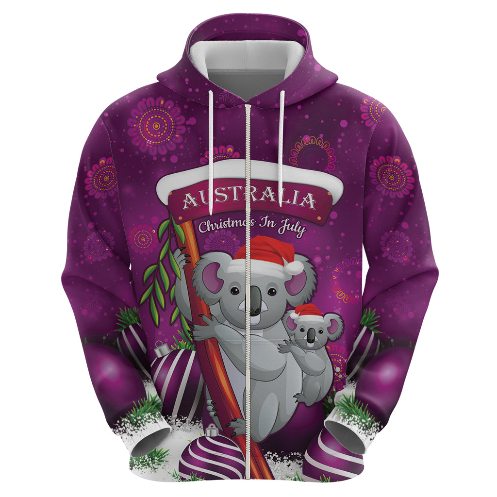 Australia Koala Hoodie Christmas In July - Purple - Vibe Hoodie Shop