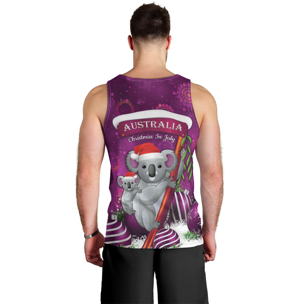 Australia Koala Men Tank Top Christmas In July - Purple - Vibe Hoodie Shop