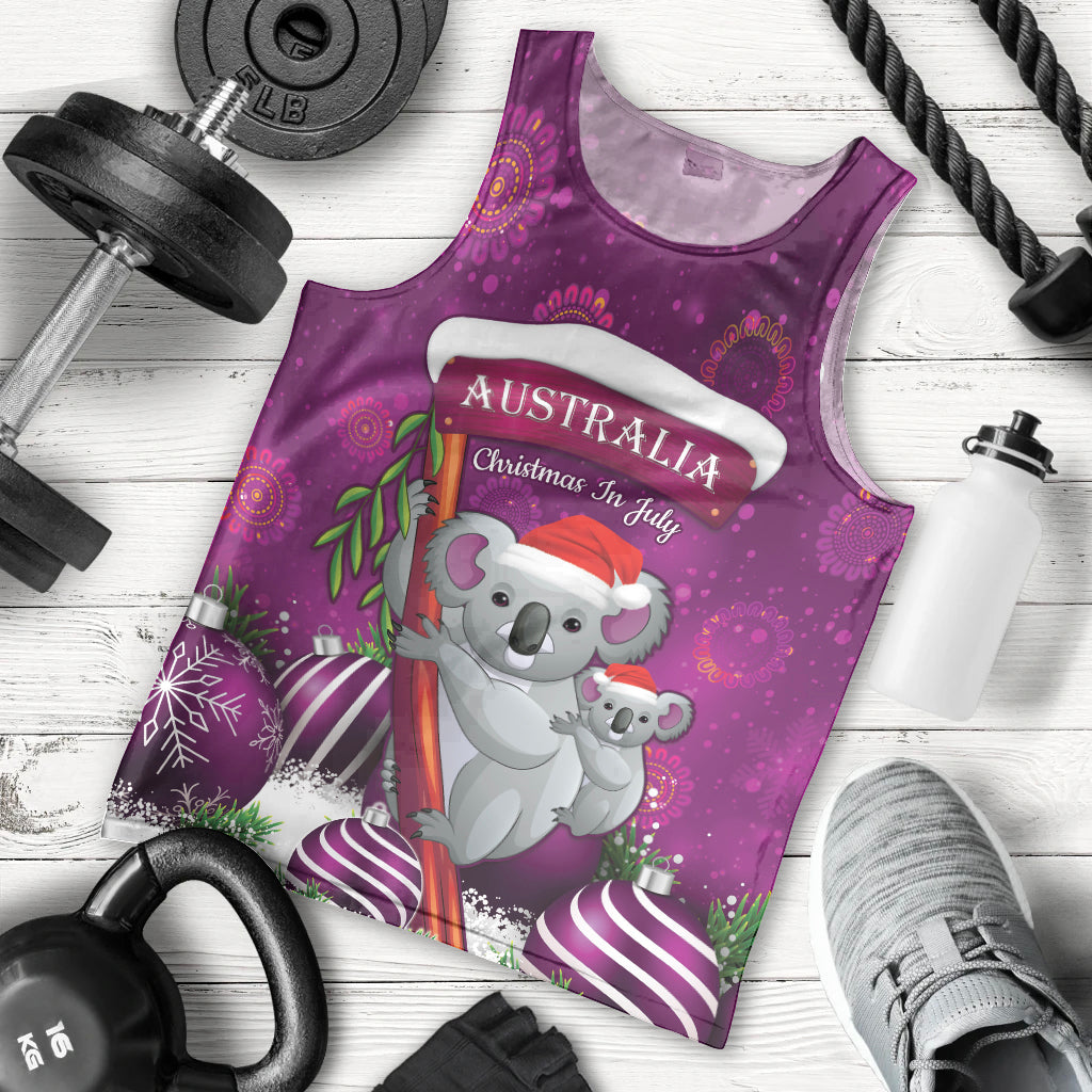 Australia Koala Men Tank Top Christmas In July - Purple - Vibe Hoodie Shop