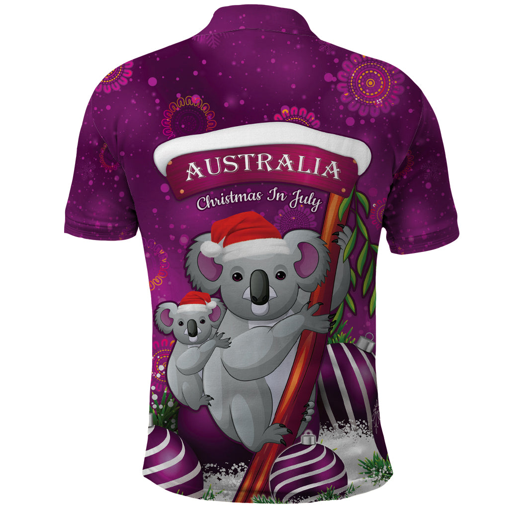Australia Koala Polo Shirt Christmas In July - Purple - Vibe Hoodie Shop