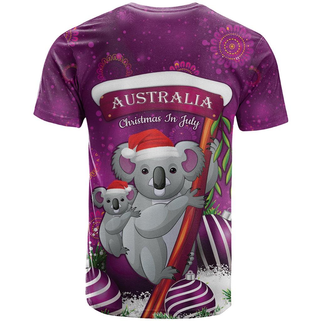 Australia Koala T Shirt Christmas In July - Purple - Vibe Hoodie Shop