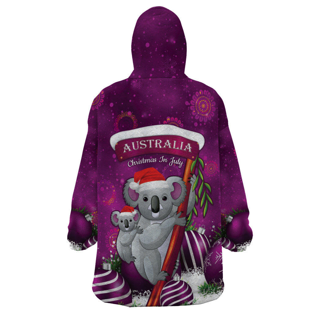 Australia Koala Wearable Blanket Hoodie Christmas In July - Purple - Vibe Hoodie Shop