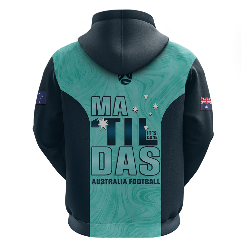 Australia Soccer Hoodie Raso Matildas Turquoise Version - Vibe Hoodie Shop