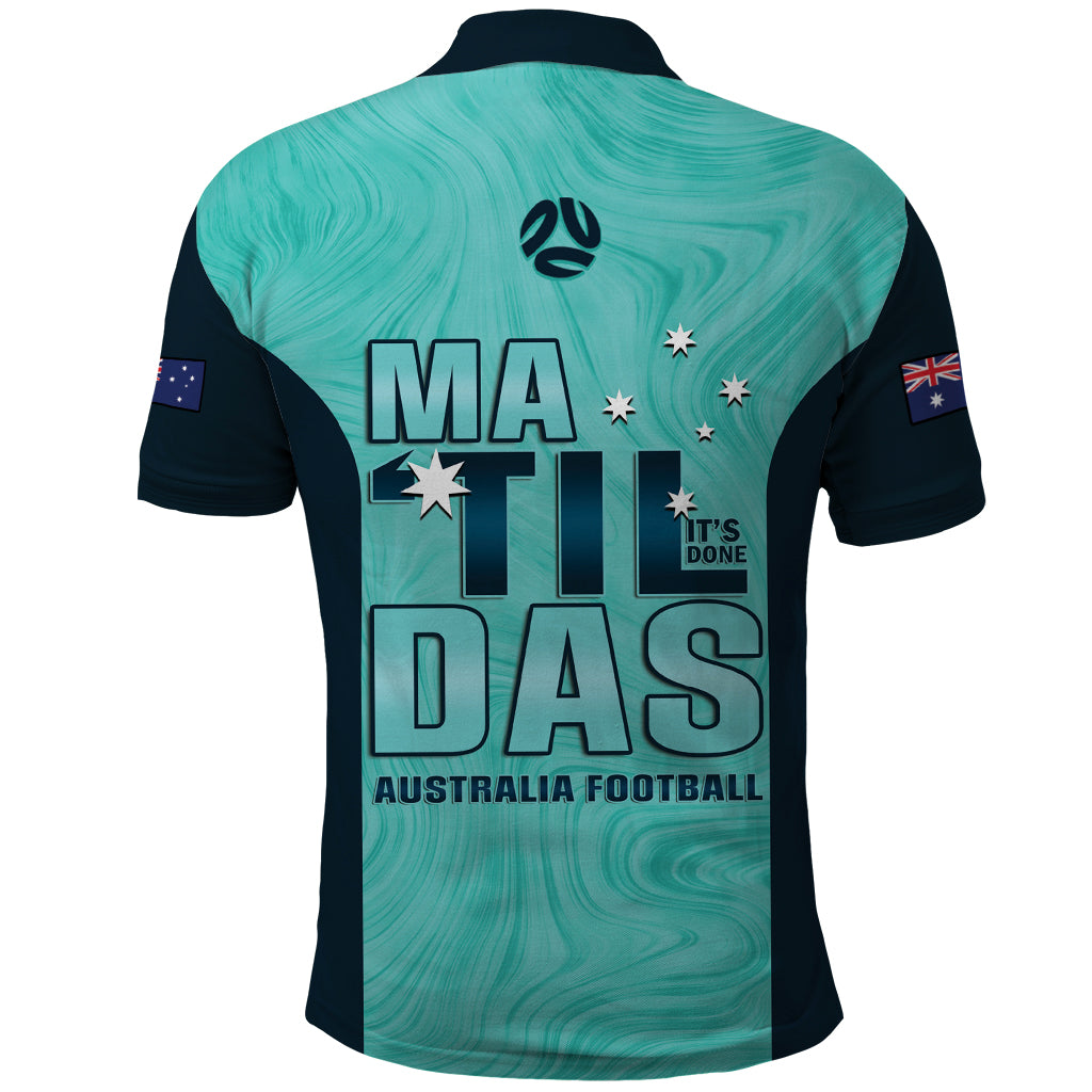 Australia Soccer Polo Shirt Raso Matildas Turquoise Version - Vibe Hoodie Shop