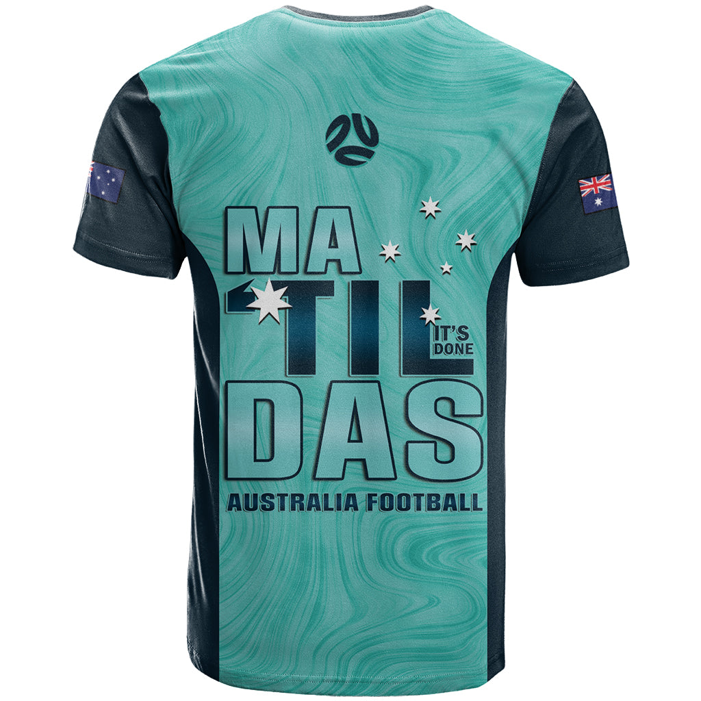 Australia Soccer T Shirt Raso Matildas Turquoise Version - Vibe Hoodie Shop