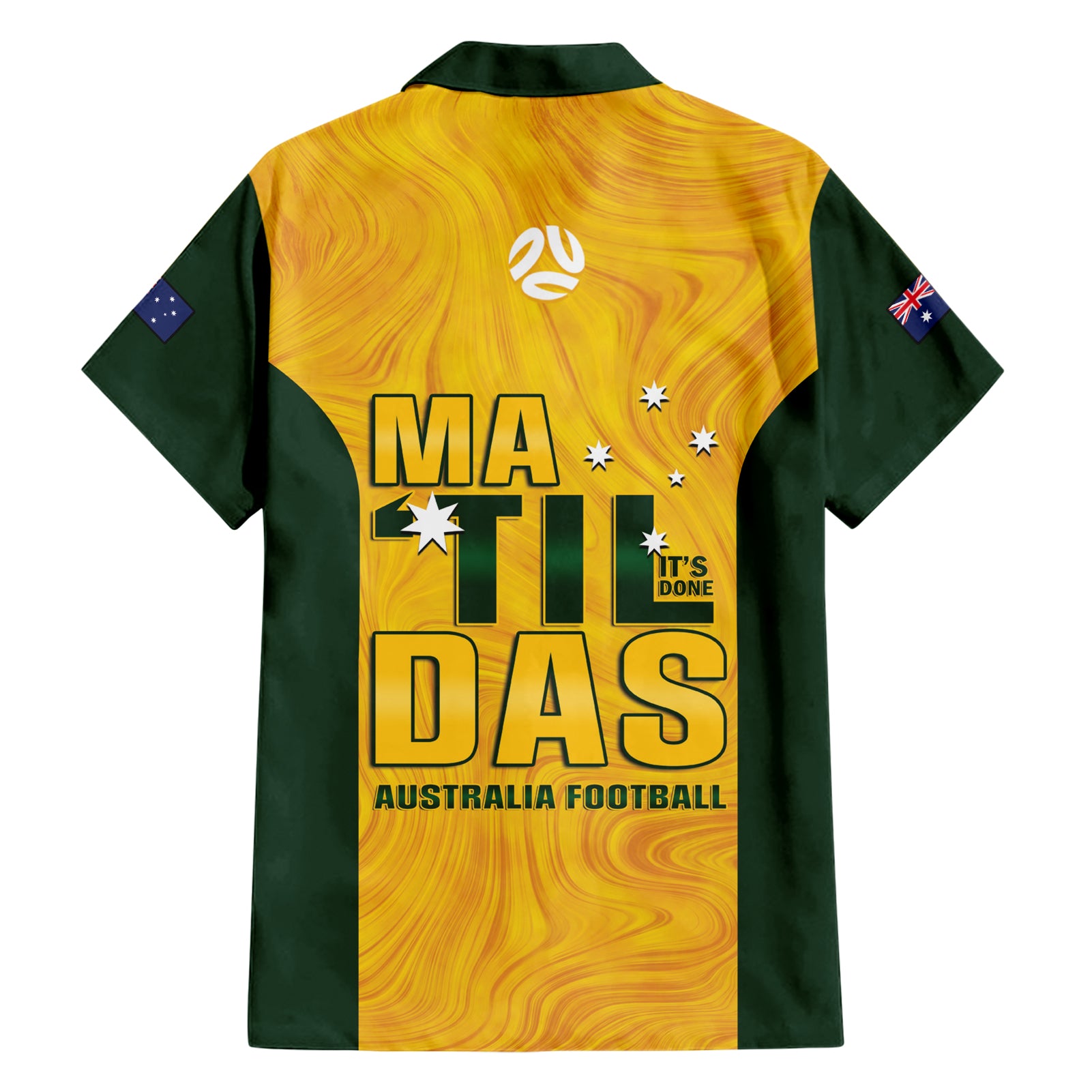 Australia Soccer Hawaiian Shirt Arnold Matildas Gold Version - Vibe Hoodie Shop