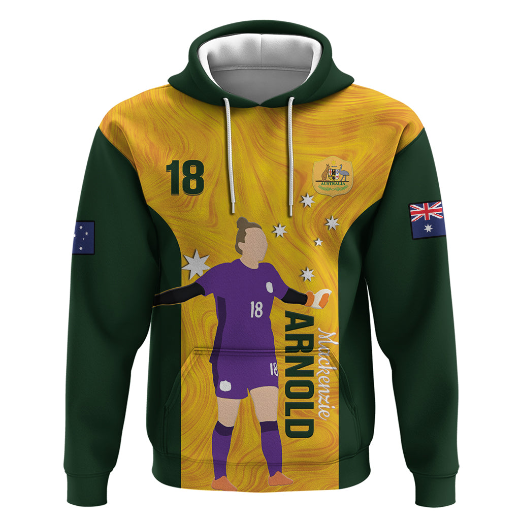 Australia Soccer Hoodie Arnold Matildas Gold Version - Vibe Hoodie Shop