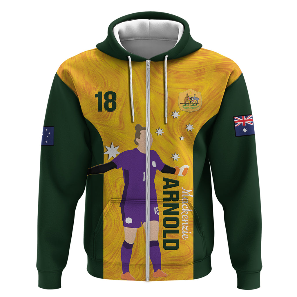 Australia Soccer Hoodie Arnold Matildas Gold Version - Vibe Hoodie Shop