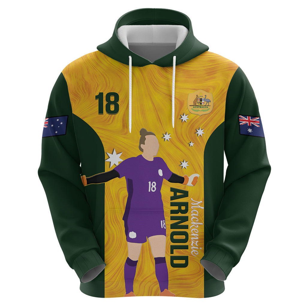 Australia Soccer Hoodie Arnold Matildas Gold Version - Vibe Hoodie Shop