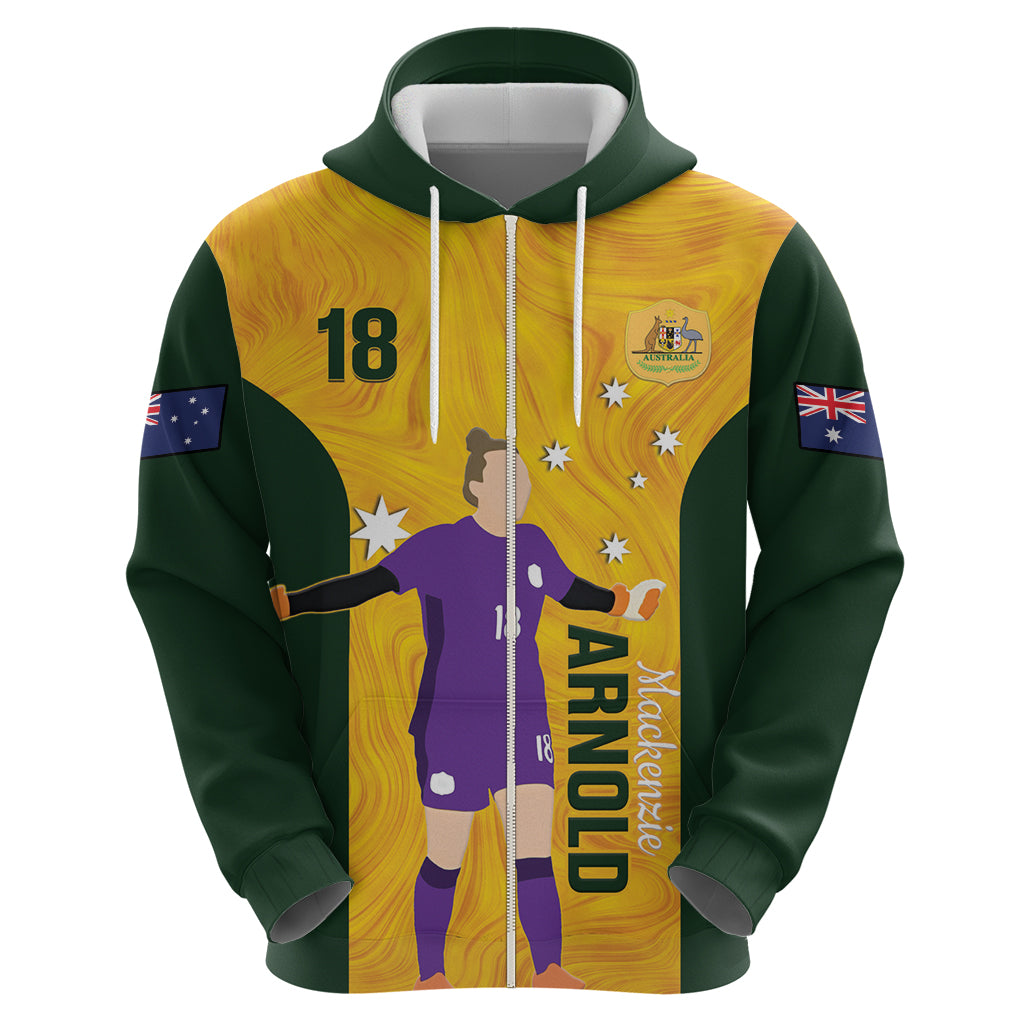 Australia Soccer Hoodie Arnold Matildas Gold Version - Vibe Hoodie Shop