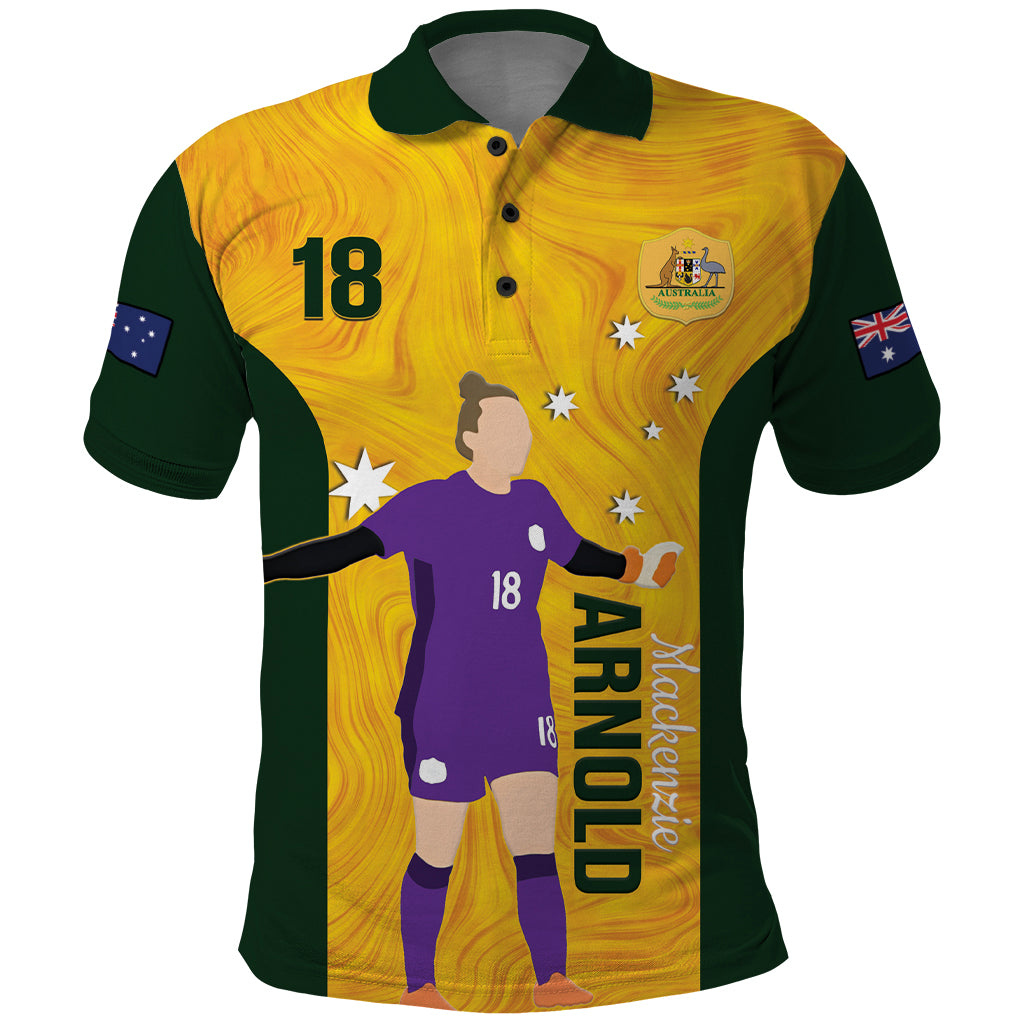 Australia Soccer Polo Shirt Arnold Matildas Gold Version - Vibe Hoodie Shop