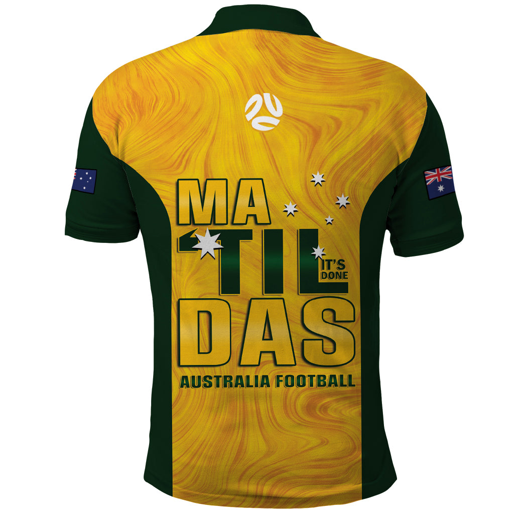 Australia Soccer Polo Shirt Clare Hunt Matildas Gold Version - Vibe Hoodie Shop