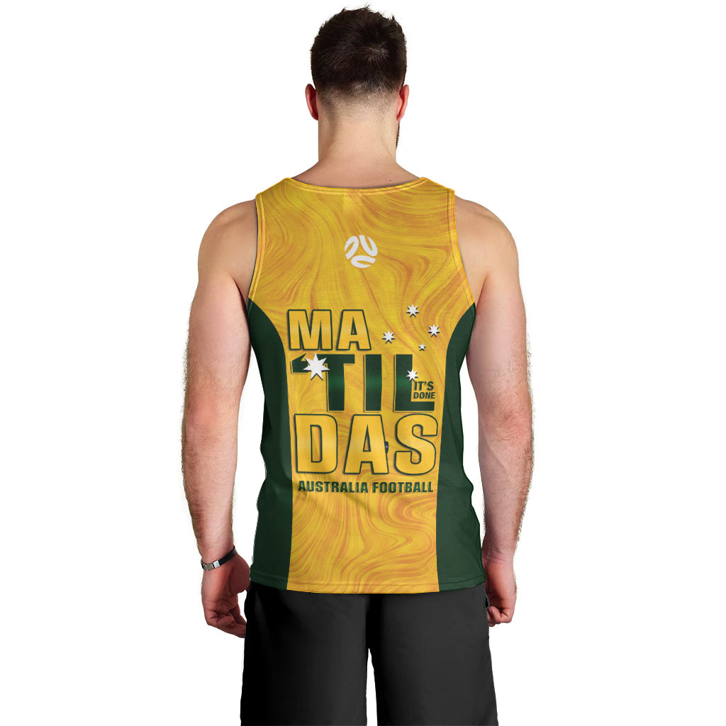 Australia Soccer Men Tank Top Cooney Cross Matildas Gold Version - Vibe Hoodie Shop