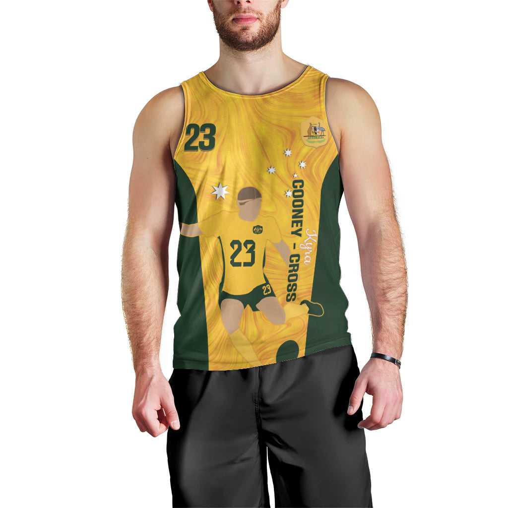 Australia Soccer Men Tank Top Cooney Cross Matildas Gold Version - Vibe Hoodie Shop