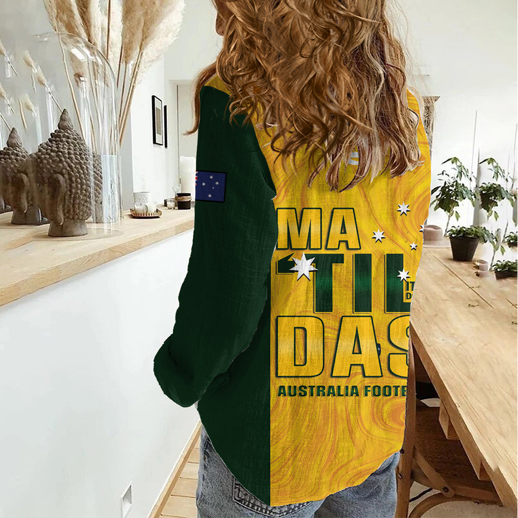 Australia Soccer Women Casual Shirt Cooney Cross Matildas Gold Version - Vibe Hoodie Shop