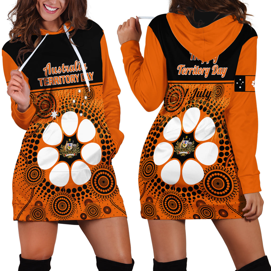 1 July Australia Territory Day Hoodie Dress Aboriginal Pattern - Vibe Hoodie Shop