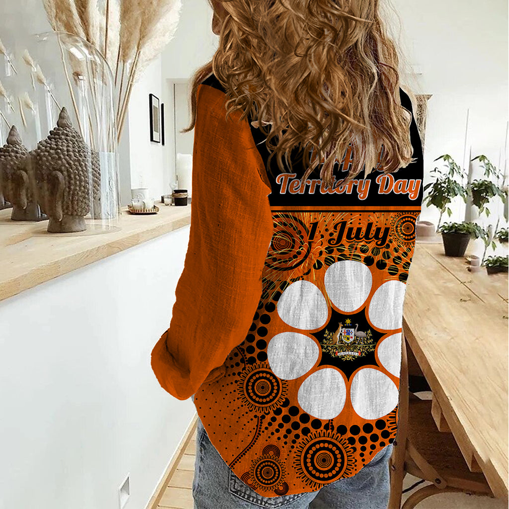 1 July Australia Territory Day Women Casual Shirt Aboriginal Pattern - Vibe Hoodie Shop