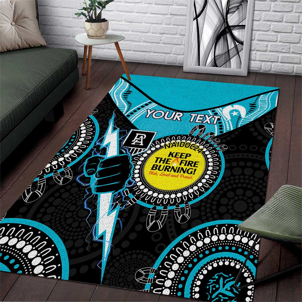 Custom AFL Power NAIDOC Week Area Rug Keep The Fire Burning Indigenous Art - Vibe Hoodie Shop