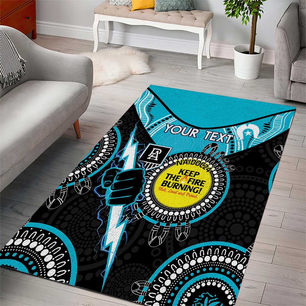 Custom AFL Power NAIDOC Week Area Rug Keep The Fire Burning Indigenous Art - Vibe Hoodie Shop