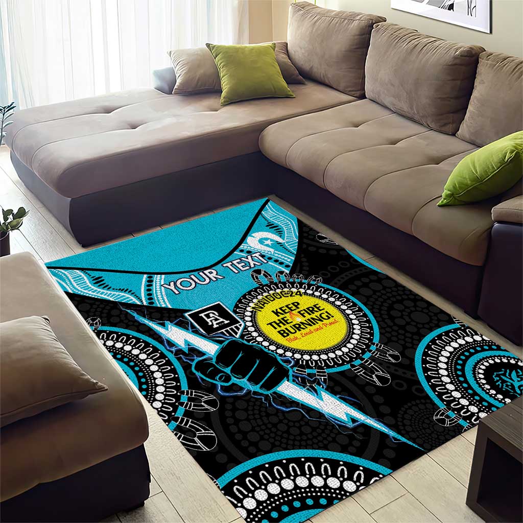 Custom AFL Power NAIDOC Week Area Rug Keep The Fire Burning Indigenous Art - Vibe Hoodie Shop