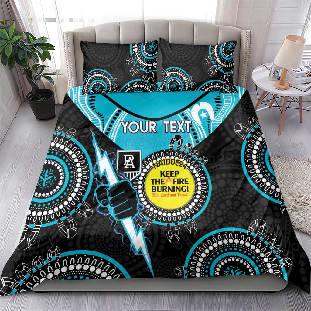 Custom AFL Power NAIDOC Week Bedding Set Keep The Fire Burning Indigenous Art - Vibe Hoodie Shop