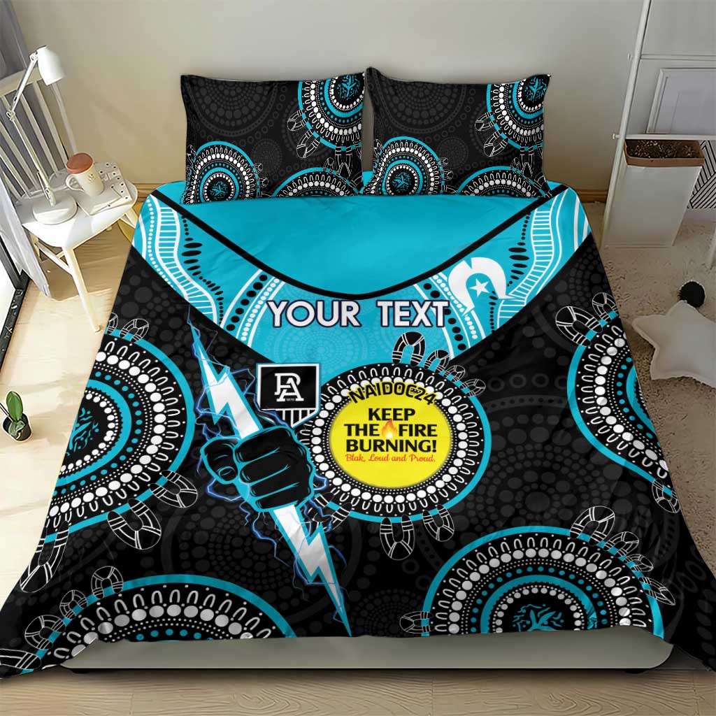 Custom AFL Power NAIDOC Week Bedding Set Keep The Fire Burning Indigenous Art - Vibe Hoodie Shop